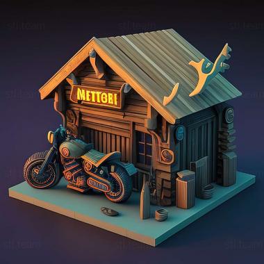 3D model Motorbike Garage Mechanic Simulator game (STL)